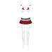 Еротичний костюм школярки з мініспідницею Obsessive Schooly 5pcs costume L/XL, біло-червоний, топ, с - Фото №5