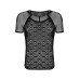 Мужская полупрозрачная футболка с орнаментом Obsessive T102 T-shirt S/M/L, черная - Фото №6