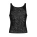 Мужская полупрозрачная майка-борцовка с узором Obsessive T103 tank top S/M/L, черная - Фото №5