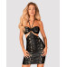 Платье под змеиную кожу Obsessive Vivianty dress XS/S, черное - Фото №1
