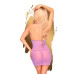 Мини-платье с кружевным лифом и стрингами Penthouse - Bedtime Story Purple L/XL - Фото №2