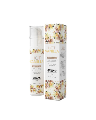 Масажна олія EXSENS Hot Vanilla 50мл розігріває, без цукру, без парабенів, їстівна - Фото №1