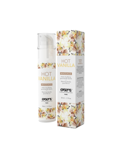 Масажна олія EXSENS Hot Vanilla 50мл розігріває, без цукру, без парабенів, їстівна - Фото №1