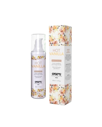 Масажна олія EXSENS Hot Vanilla 50мл розігріває, без цукру, без парабенів, їстівна - Фото №2