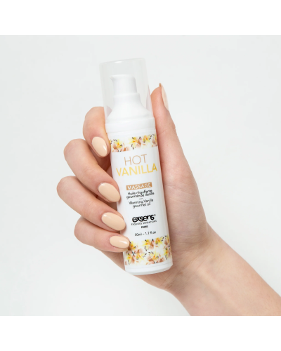 Масажна олія EXSENS Hot Vanilla 50мл розігріває, без цукру, без парабенів, їстівна - Фото №3
