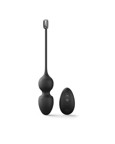Вагінальні кульки Dorcel LOVE BALLS BLACK, вібрації та рухи внутрішньої кульки, пульт ДК - Фото №1