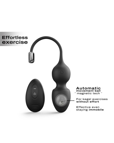 Вагінальні кульки Dorcel LOVE BALLS BLACK, вібрації та рухи внутрішньої кульки, пульт ДК - Фото №2