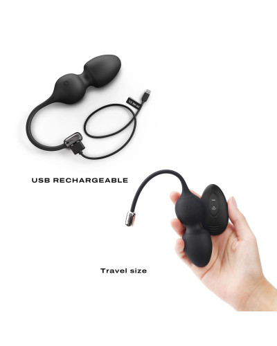 Вагінальні кульки Dorcel LOVE BALLS BLACK, вібрації та рухи внутрішньої кульки, пульт ДК - Фото №4