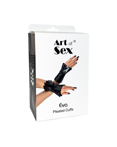 Плиссированные манжеты на руки Art of Sex - Eva, цвет черный - Фото №5