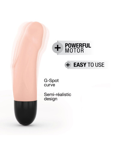 Вибратор Dorcel Real Vibration S Flesh 2.0, диам 3,7см, перезаряжаемый, для точки G - Фото №2