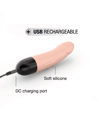 Вибратор Dorcel Real Vibration S Flesh 2.0, диам 3,7см, перезаряжаемый, для точки G - Фото №5