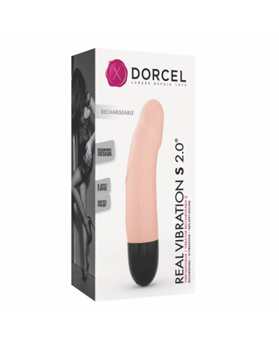Вибратор Dorcel Real Vibration S Flesh 2.0, диам 3,7см, перезаряжаемый, для точки G - Фото №6