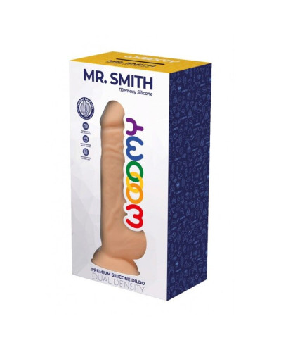Силиконовый фаллоимитатор Wooomy Mr.Smith, термореактивный, с присоской, длина 17,5, диаметр 3,3 см - Фото №2