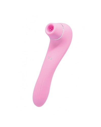 Вакуумний стимулятор з вібрацією Wooomy Smoooch Pink Clitoral Suction & Vibration, 10х2 режимів - Фото №1