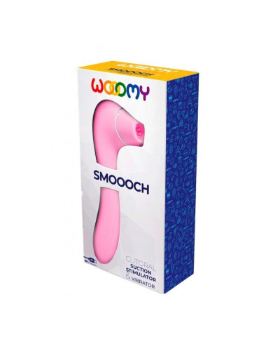 Вакуумний стимулятор з вібрацією Wooomy Smoooch Pink Clitoral Suction & Vibration, 10х2 режимів - Фото №4