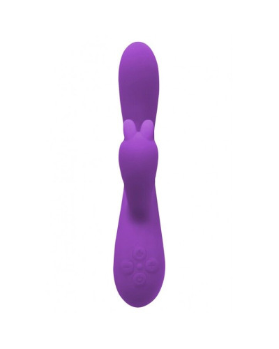 Вібратор-кролик Wooomy Gili-Gili Vibrator with Heat Purple, відросток з вушками, підігрів до 40°С - Фото №3