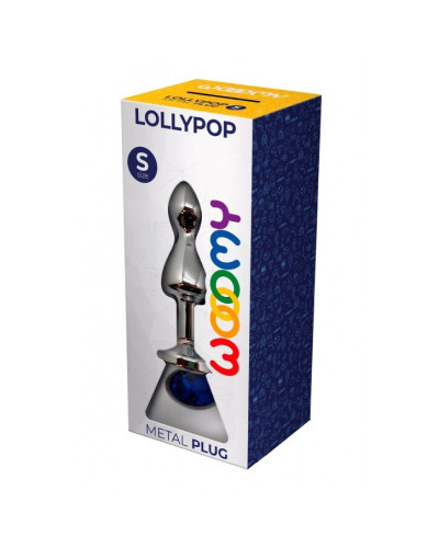 Металева анальна пробка Wooomy Lollypop Double Ball Metal Plug Blue S, діаметр 2,8см, довжина 8,5см - Фото №3