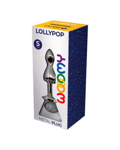 Металлическая анальна пробка Wooomy Lollypop Double Ball Metal Plug S, диаметр 2,8 см, длина 8,5 см - Фото №3
