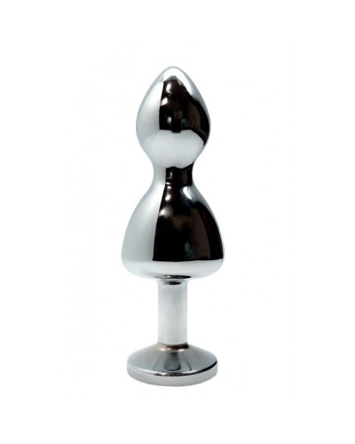 Металева анальна пробка Wooomy Lollypop Double Ball Metal Plug L, діаметр 3,5 см, довжина 10,5 см - Фото №2