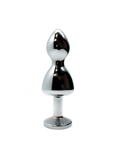 Металева анальна пробка Wooomy Lollypop Double Ball Metal Plug Red M, діаметр 3,1 см, довжина 9,4 см - Фото №2