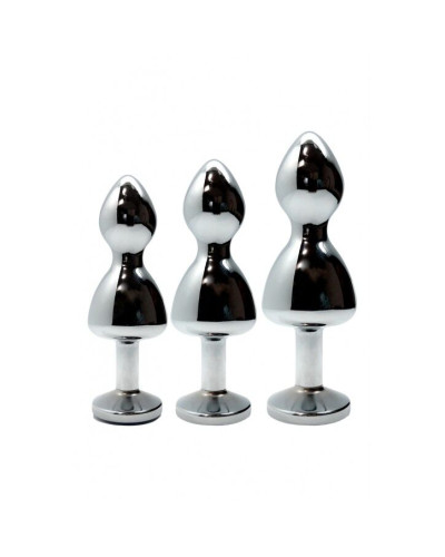 Металева анальна пробка Wooomy Lollypop Double Ball Metal Plug Red M, діаметр 3,1 см, довжина 9,4 см - Фото №4