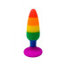 Силіконова анальна пробка Wooomy Hiperloo Silicone Rainbow Plug S, діаметр 2,4 см, довжина 9 см - Фото №2