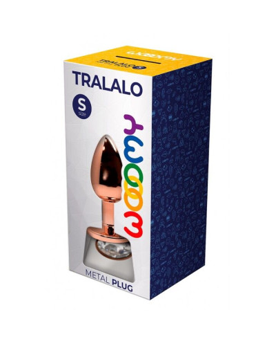 Металлическая анальная пробка Wooomy Tralalo Rose Gold Metal Plug Size M, диаметр 3,4 см, длина 8 см - Фото №2