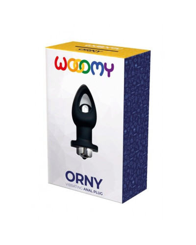 Анальная пробка Wooomy Orny со съемной вибропулей, 1 режим вибрации, диаметр 3,6 см, длина 8,4 см - Фото №3