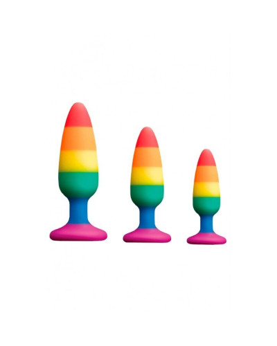 Силіконова анальна пробка Wooomy Hiperloo Silicone Rainbow Plug L, діаметр 3,9 см, довжина 13,1 см - Фото №4