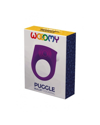 Эрекционное виброкольцо Wooomy Puggle, 1 виброрежим, диаметр 3–4,4 см - Фото №3