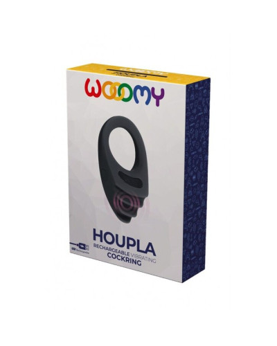 Эрекционное виброкольцо Wooomy Houpla, 10 режимов вибрации, диаметр 3 см - Фото №3