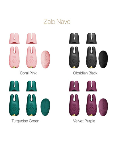 Смарт-вибратор для груди Zalo - Nave Velvet Purple, пульт ДУ, работа через приложение - Фото №8