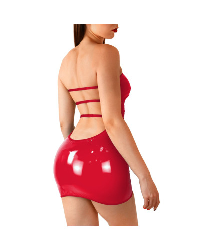 Сексуальное виниловое платье Art of Sex - Jaklin, размер L-2XL, цвет красный - Фото №1