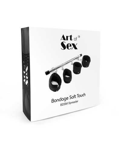 Колодка-розпірка для рук та ніг Art of Sex – Bondage Soft Touch BDSM Spreader, чорний - Фото №5