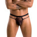 Мужские прозрачные стринги Passion 029 THONG COLLIN L/XL Black, сетка - Фото №1