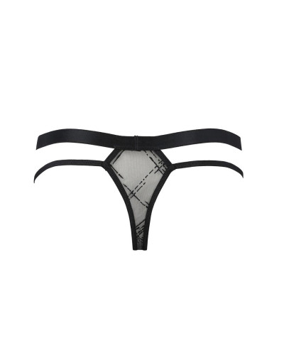 Мужские прозрачные стринги Passion 029 THONG COLLIN L/XL Black, сетка - Фото №6