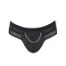Мужские трусы с цепочкой Passion 030 SLIP TOM L/XL Black, экокожа, открытые ягодицы - Фото №5