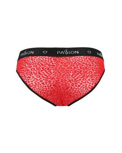 Чоловічі напівпрозорі труси Passion 031 SLIP MIKE XXL/XXXL Red, під леопард - Фото №6