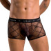 Чоловічі прозорі боксери Passion 032 SHORT JAMES XXL/XXXL Black, сітка - Фото №1