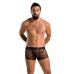 Чоловічі прозорі боксери Passion 032 SHORT JAMES XXL/XXXL Black, сітка - Фото №3