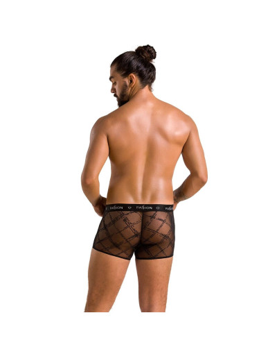 Чоловічі прозорі боксери Passion 032 SHORT JAMES XXL/XXXL Black, сітка - Фото №4