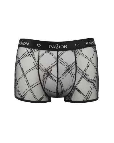 Чоловічі прозорі боксери Passion 032 SHORT JAMES XXL/XXXL Black, сітка - Фото №5