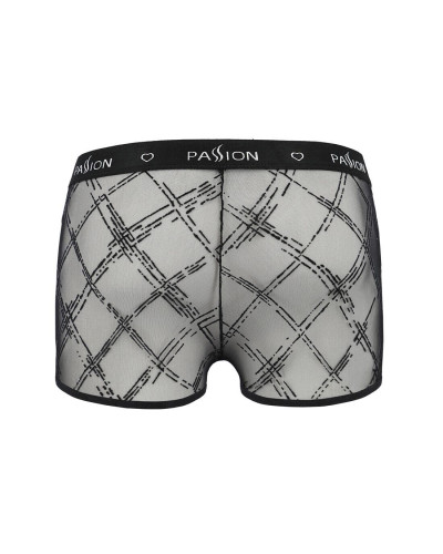 Чоловічі прозорі боксери Passion 032 SHORT JAMES XXL/XXXL Black, сітка - Фото №6