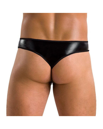 Мужские стринги Passion 033 THONG PAUL L/XL Black, под латекс - Фото №2