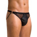 Чоловічі відкриті сліпи Passion 034 OPEN LUKE S/M Black, екошкіра - Фото №1