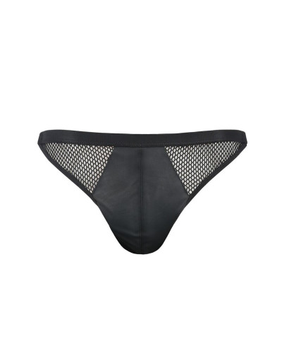 Чоловічі відкриті сліпи Passion 034 OPEN LUKE XXL/XXXL Black, екошкіра - Фото №5