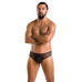 Чоловічі труси зі шнурівкою Passion 035 SLIP RICHARD L/XL Black, екошкіра, сітка - Фото №3