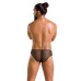 Мужские трусы со шнуровкой Passion 035 SLIP RICHARD S/M Black, экокожа, сетка - Фото №4
