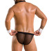 Комплект эротического мужского белья Passion 036 ALFRED XXL/XXXL Black, трусы, воротник, манжеты - Фото №2