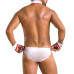 Комплект еротичної чоловічої білизни Passion 037 GREGORY XXL/XXXL White, труси, комірець, манжети - Фото №2